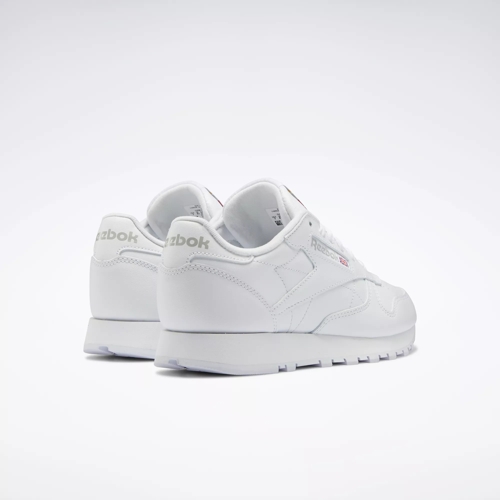 Women's Classic Leather Sneakers in White/Grey