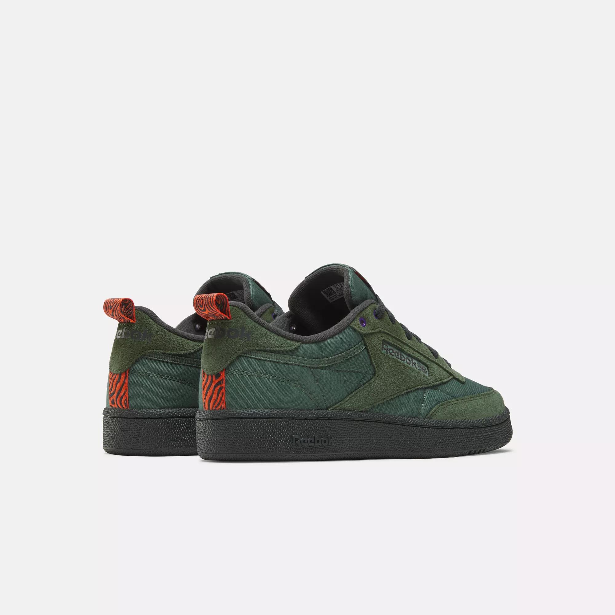 Club C 85 Shoes - Escape Green/Grey 6/Pump Orange | Reebok