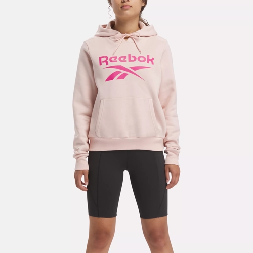 Pink store reebok hoodie