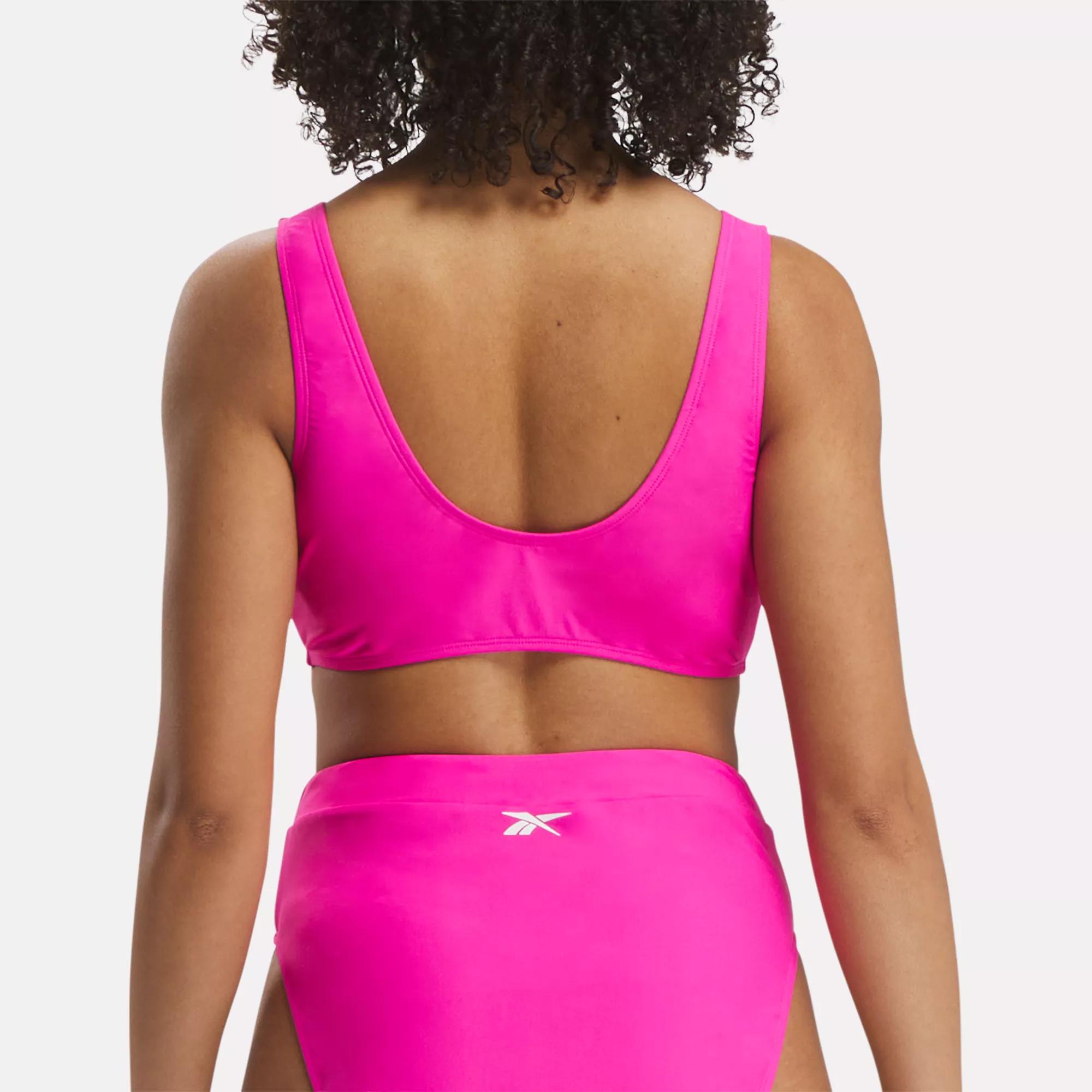 V-Neck Plunge Bikini Top - Pink | Reebok