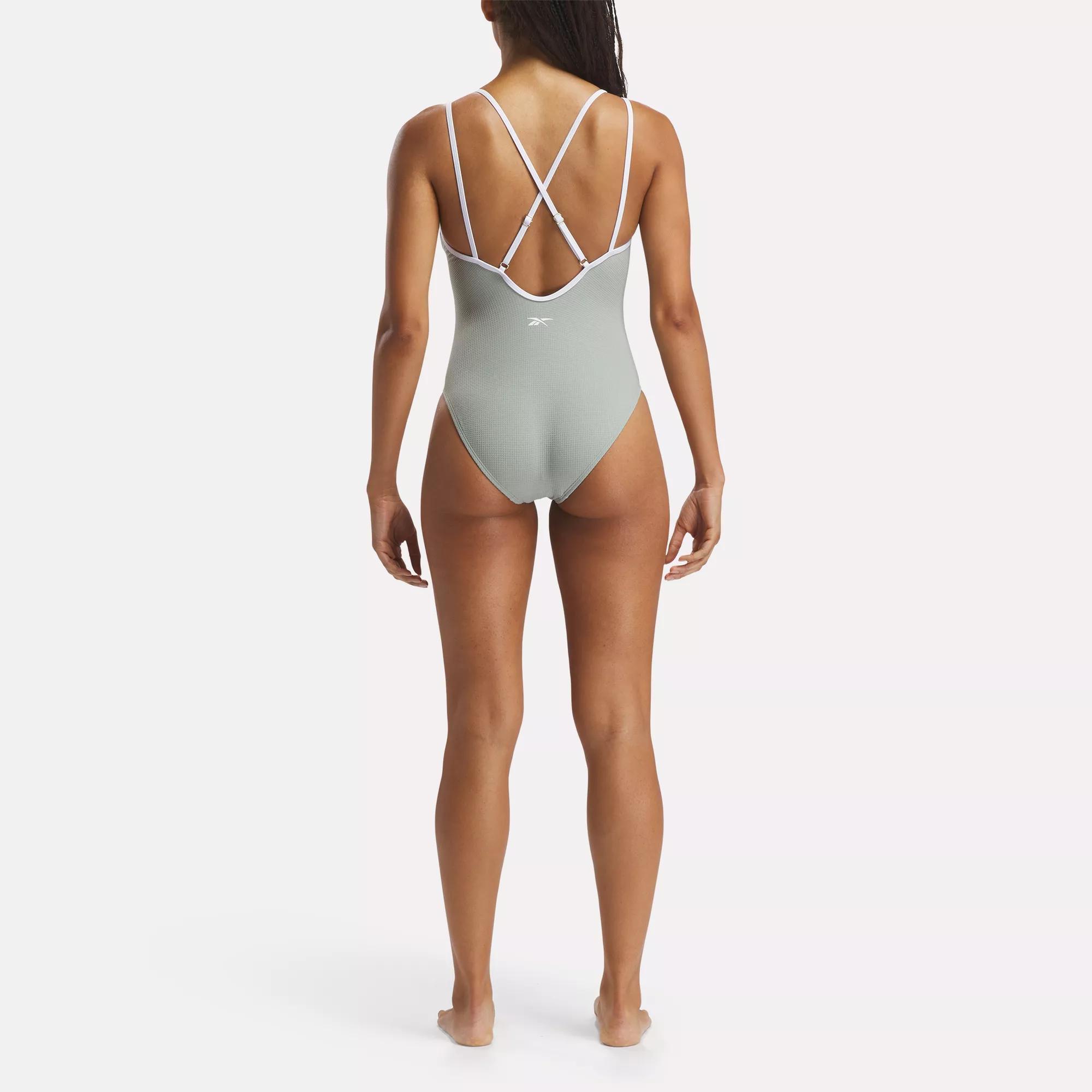 Chlorine Resistant Double Strap One Piece Swimsuit