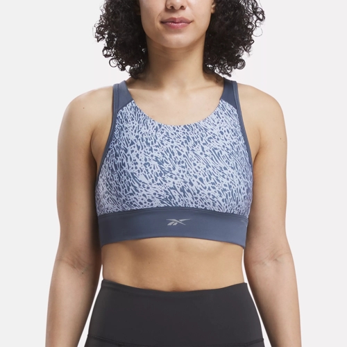 White Longline Sports Bra With Black Dragon Design Compression, No  See-see-through, Removable Padding, Double Layer Front 