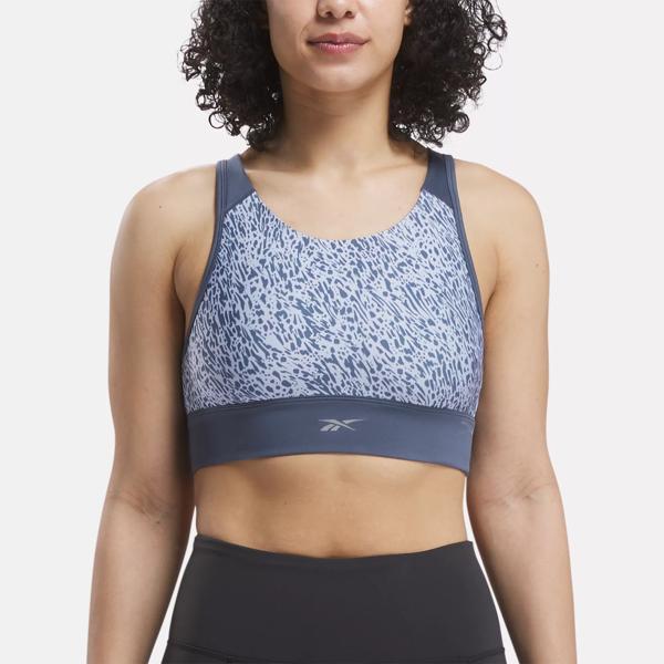 Reebok Micro All Over Print Games Sports Bra Black