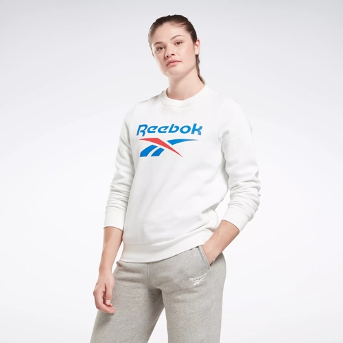 i går sagde tjære Reebok Identity Big Logo Fleece Crew Sweatshirt - White | Reebok
