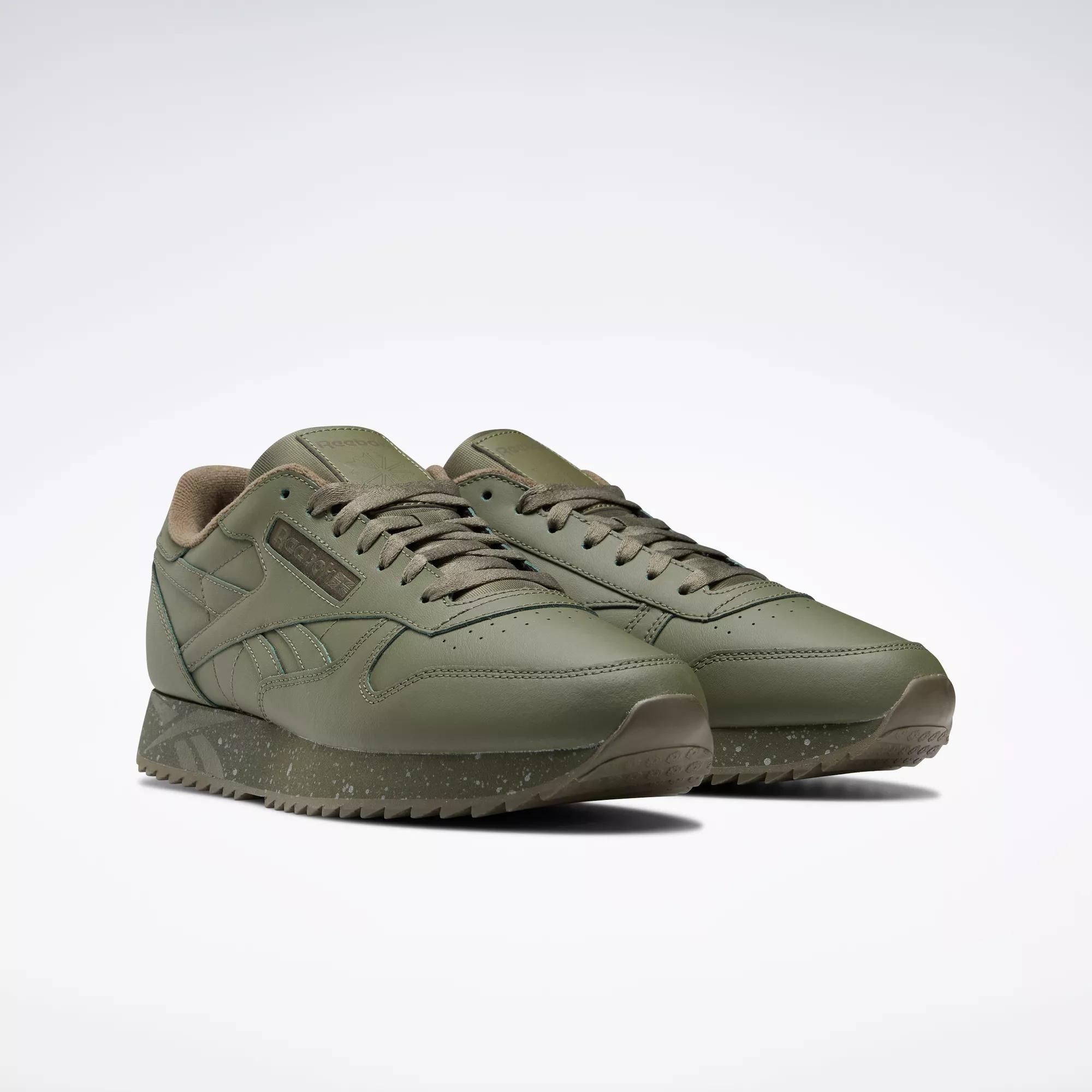 Leather Ripple Shoes - Hunter Green / Pure Grey 3 / Army Green | Reebok