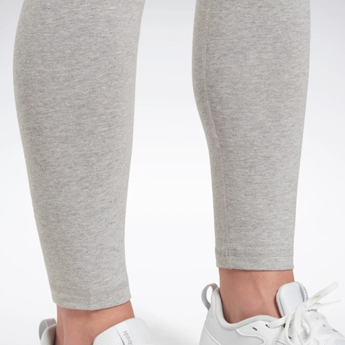 Reebok Identity Logo Leggings - Medium Grey Heather / White / White | Reebok | Trainingshosen