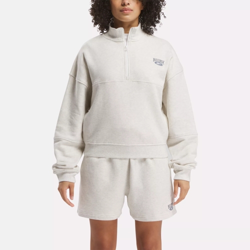 Reebok Women's Super Soft Cropped Gravity Hoodie with Zipper Pocket 