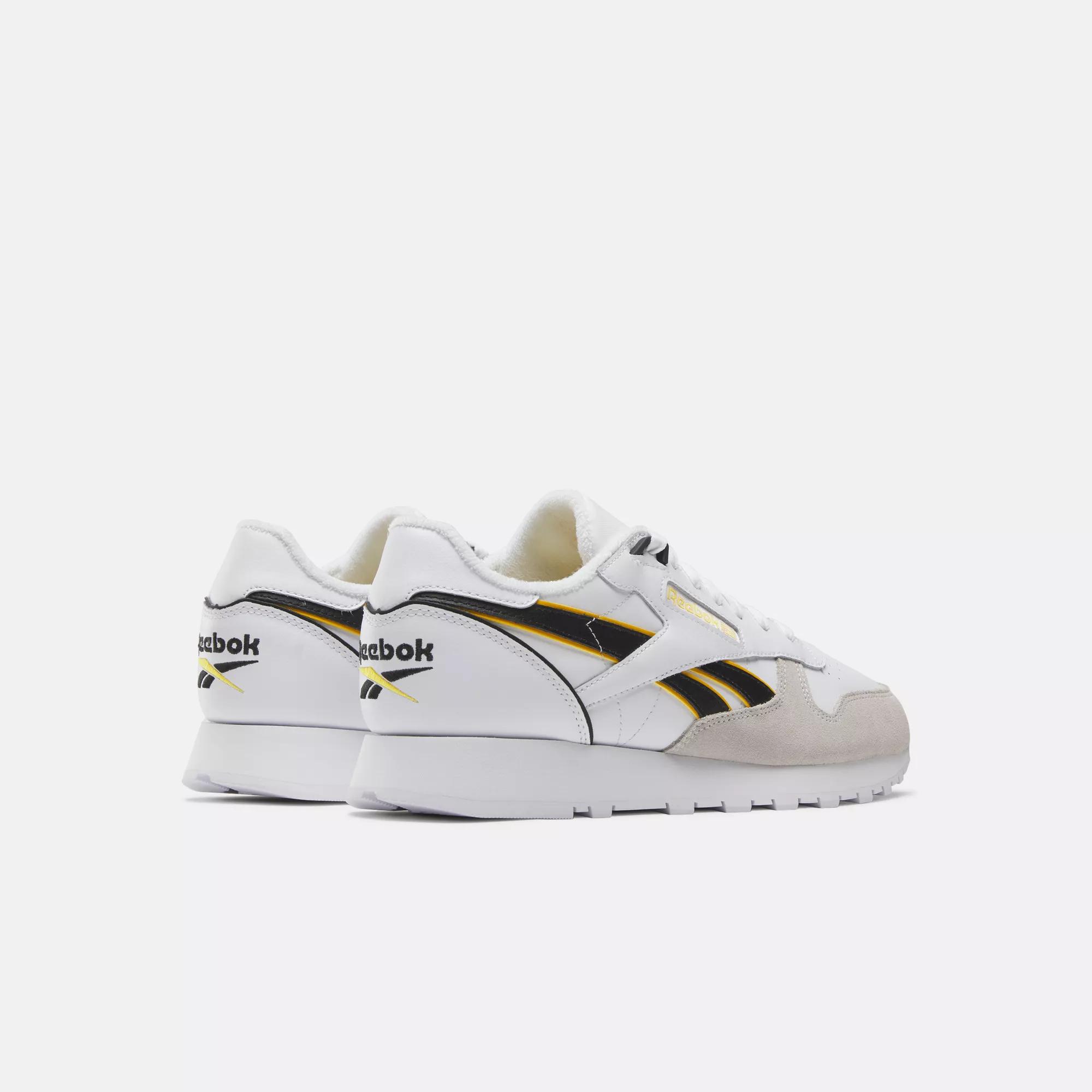 Classic Leather Shoes - White / Black / Always Yellow | Reebok