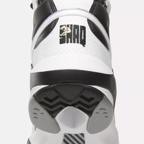 Black and best sale white shaq shoes