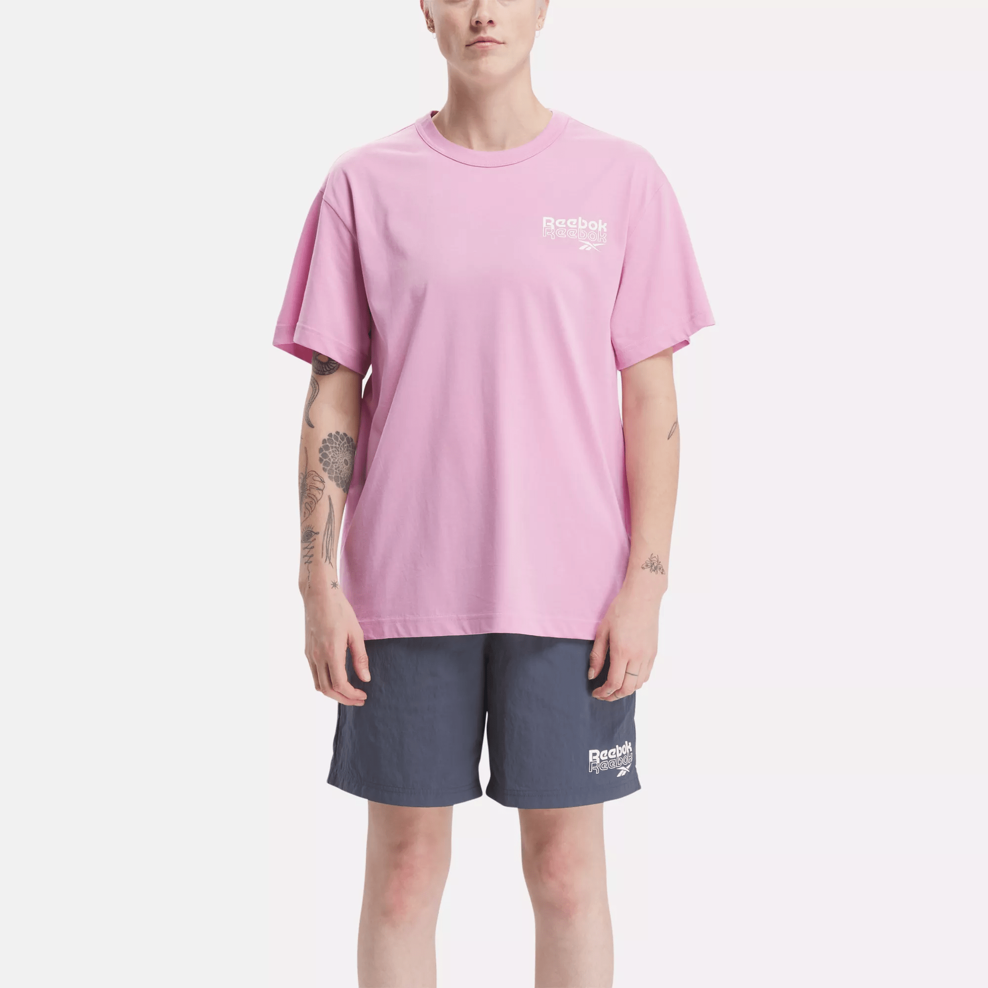 Shop Reebok Men's  Identity Brand Proud Graphic Short Sleeve T-shirt In Jasper Pink