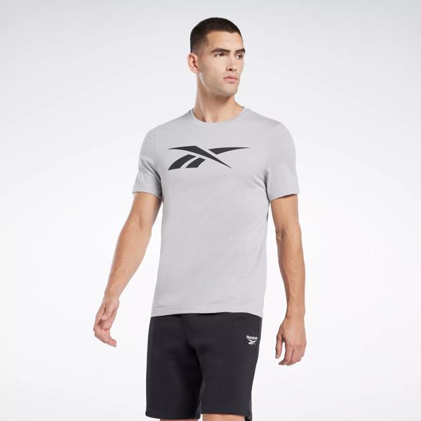 CAMISETA REEBOK HOMBRE MANGAS CORTAS CF3849 CF3849-GRIS