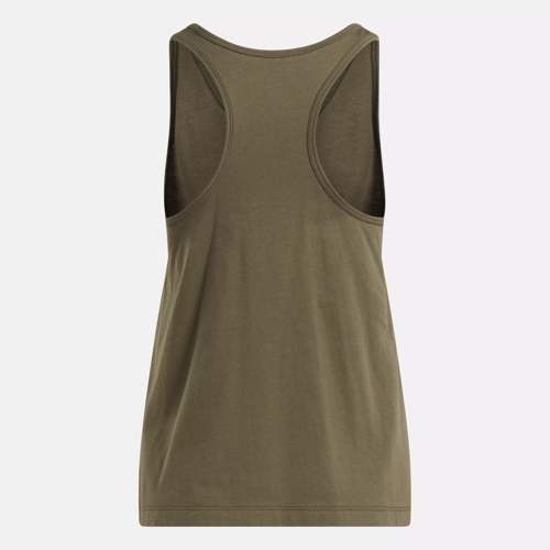 Reebok Identity Big Logo Tank Top - Army Green | Reebok