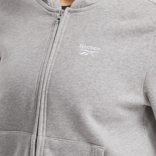 Reebok Identity Fleece Full-Zip Hoodie in SOFT ECRU