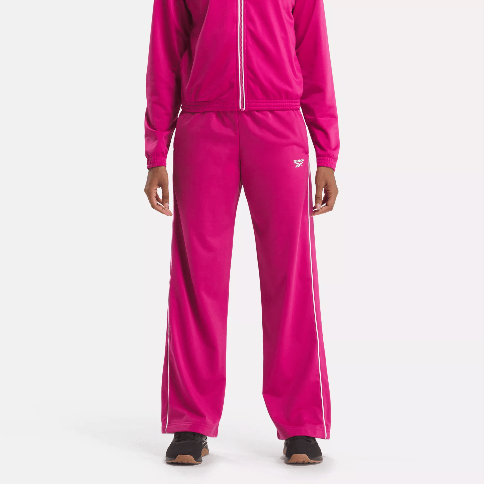 Shop Reebok Women's  Identity Back Vector Tricot Track Pants In Semi Proud Pink