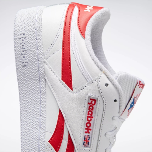  Reebok Men's Club C Revenge Sneaker, White/Vector Red/Black,  3.5