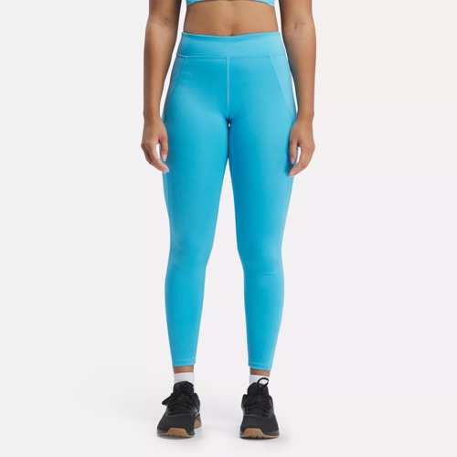 Reebok LUX PERFORM - Leggings - steely blue/teal - Zalando.de