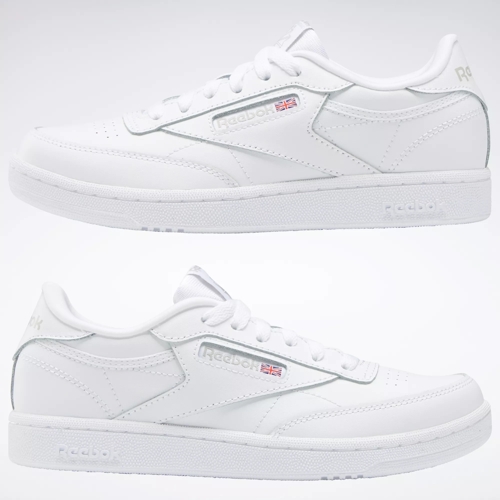 Club C Shoes Grade School White Sheer Grey Reebok