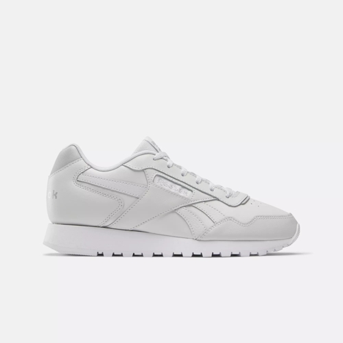 Silver store reebok trainers