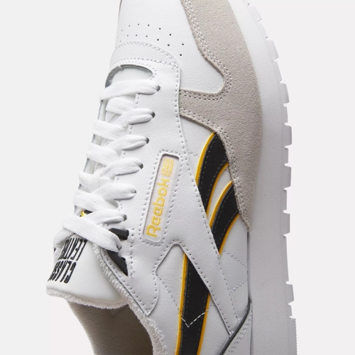 Classic Leather Shoes - White / Black / Always Yellow | Reebok