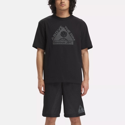 T-shirts New Era Bball Hoop Graphic Tee Dark Grey