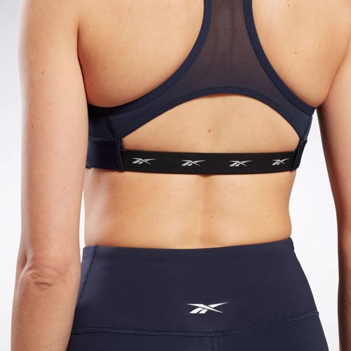 Reebok Lux Vector Racer Sports Bra (Plus Size) 4X Black