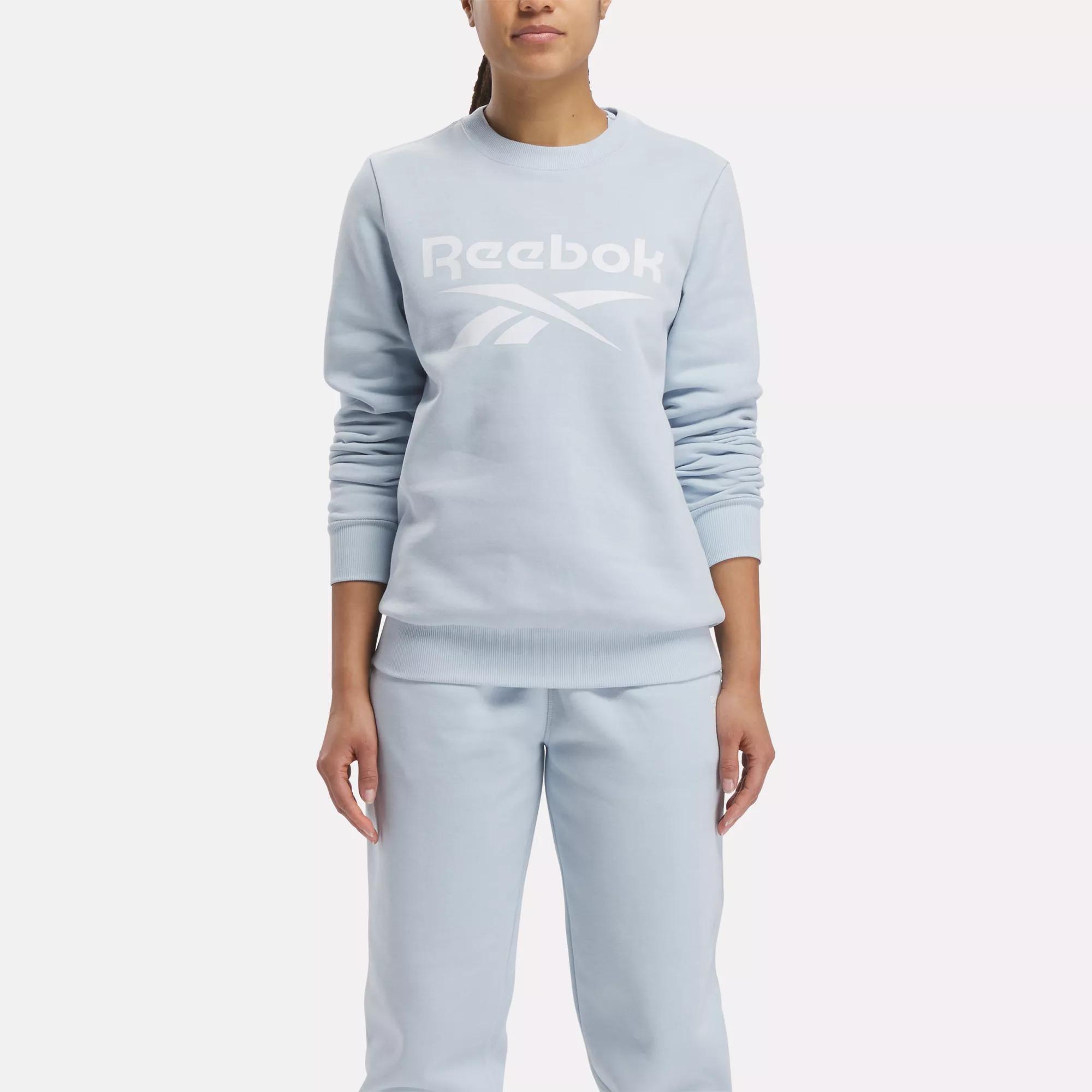 Reebok Women's Identity Big Logo Fleece Crew Sweatshirt