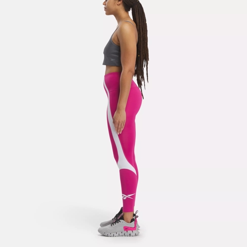 Buy Reebok Womens Workout Ready High Rise Rib Tight Leggings True Pink