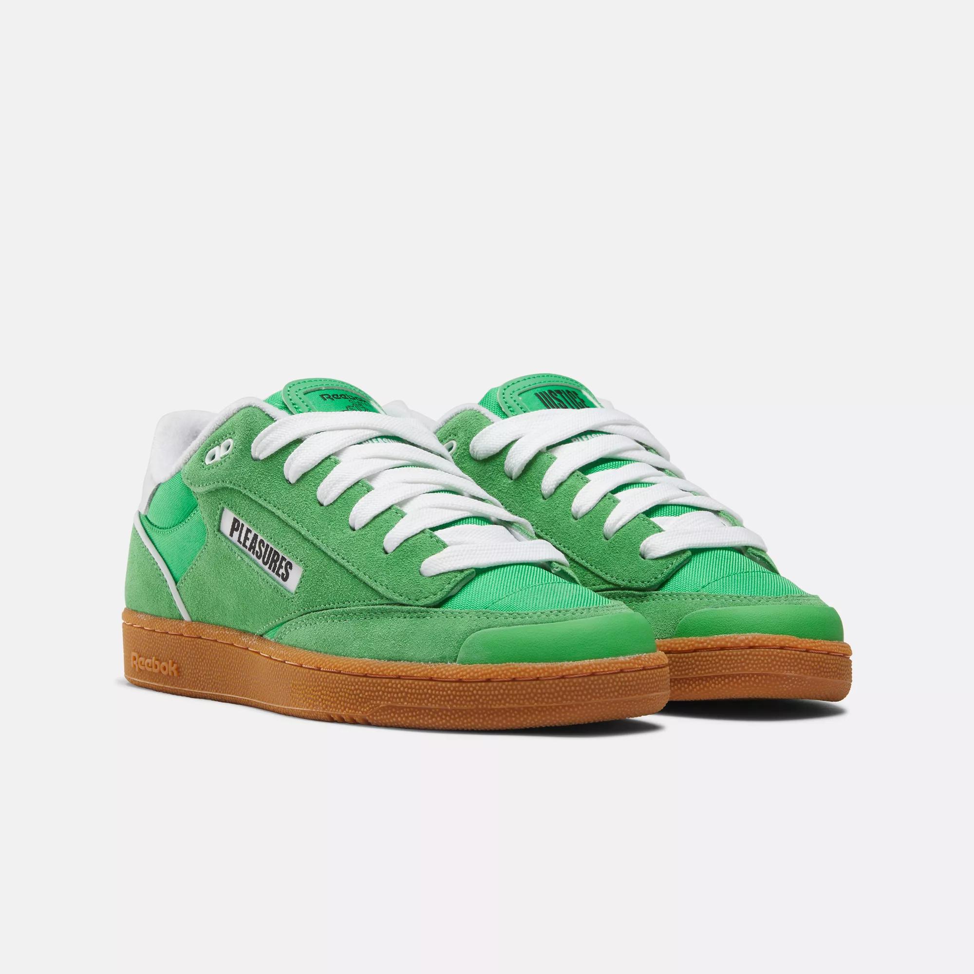 Reebok x Pleasures Club C Bulc Shoes - Sport Green /Raw Green /White /  Reebok Rubber Gum | Reebok