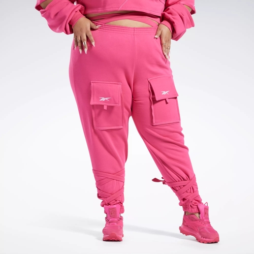Fugtighed symmetri Erobrer Cardi B Knit Pants (Plus Size) - Pink Fusion | Reebok