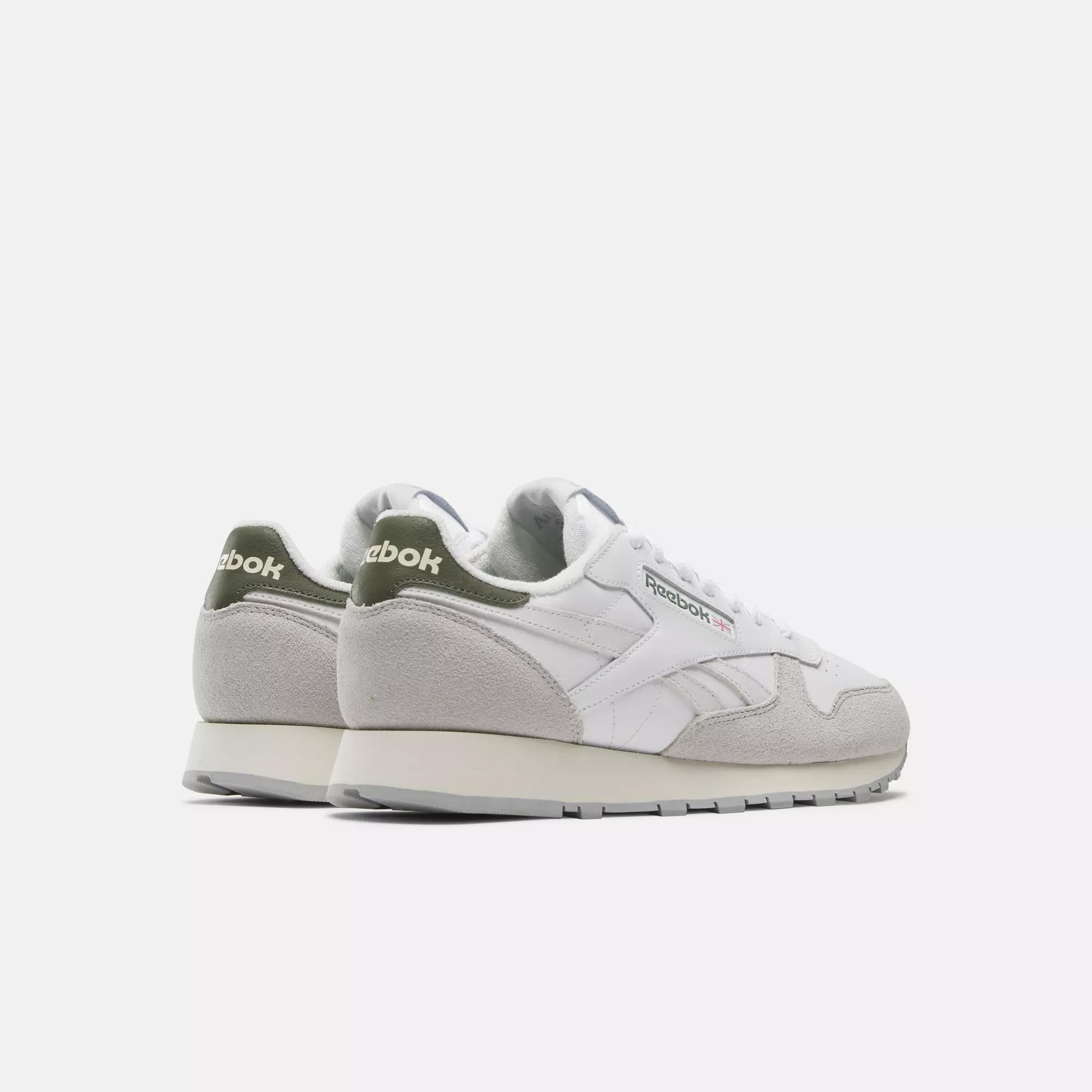 rangle lufthavn dine Classic Leather Shoes - White / Steely Fog / Pure Grey 3 | Reebok