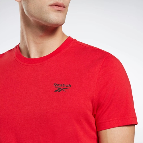 Red store reebok shirt