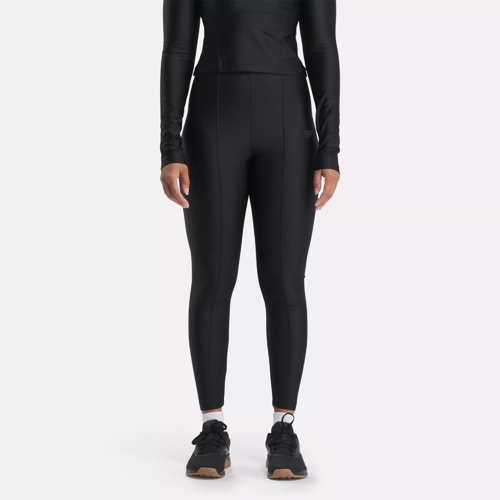 Reebok Women's Athletic Black & Gray Leggings Size XL - WU42