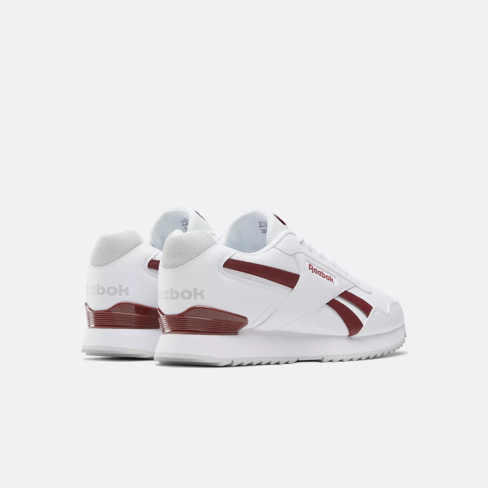 Reebok Glide Ripple Clip Shoes White Rich Maroon Grey 1 Reebok