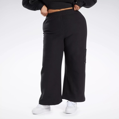 Reebok Classics Reverse Fleece Wide Leg Pants (Plus Size)