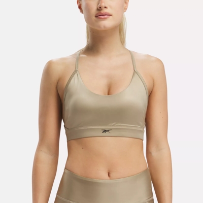 Lux Racer Padded Colorblock Bra - Grout