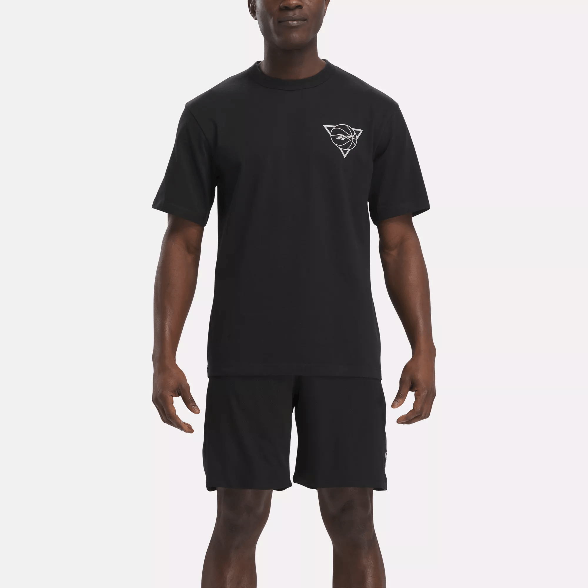 Reebok Basketball Seasonal Graphic T-shirt In Black