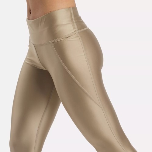 Reebok Women's Shine Full-Length Logo Leggings, Created for Macy's