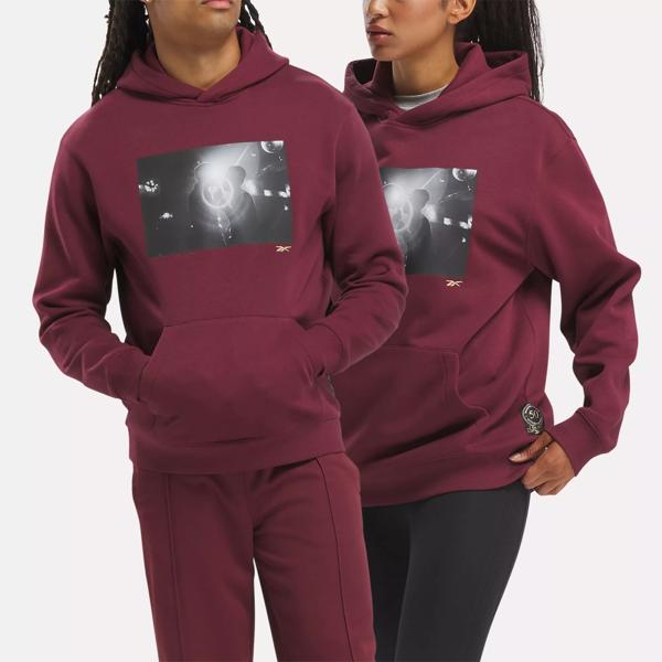 Hip Hop Photo Hoodie Classic Maroon Reebok