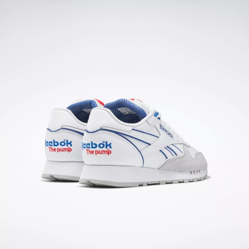 Classic Pump Shoes - Ftwr White / Vector Blue / Vector Red | Reebok