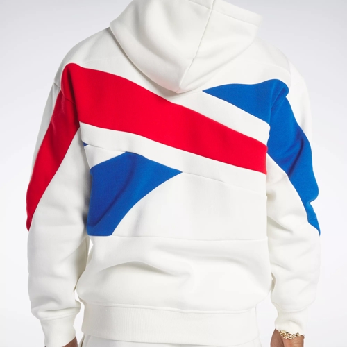 Blue red best sale and white hoodie