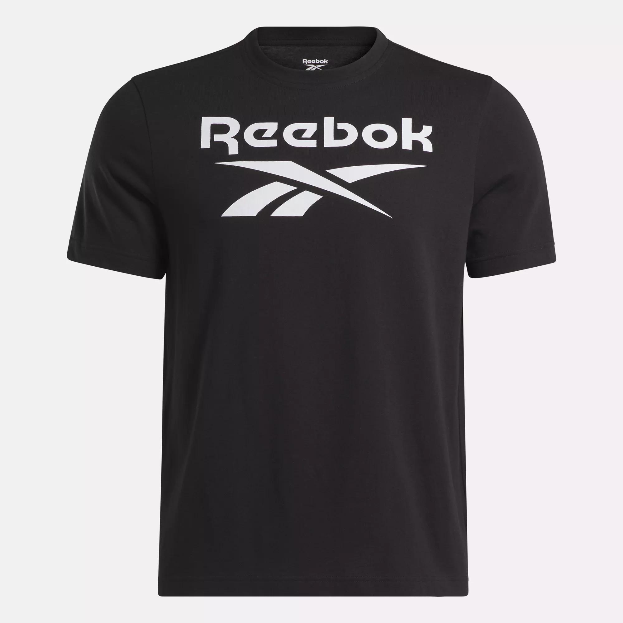 Reebok Identity Big Stacked Logo T-Shirt | eBay