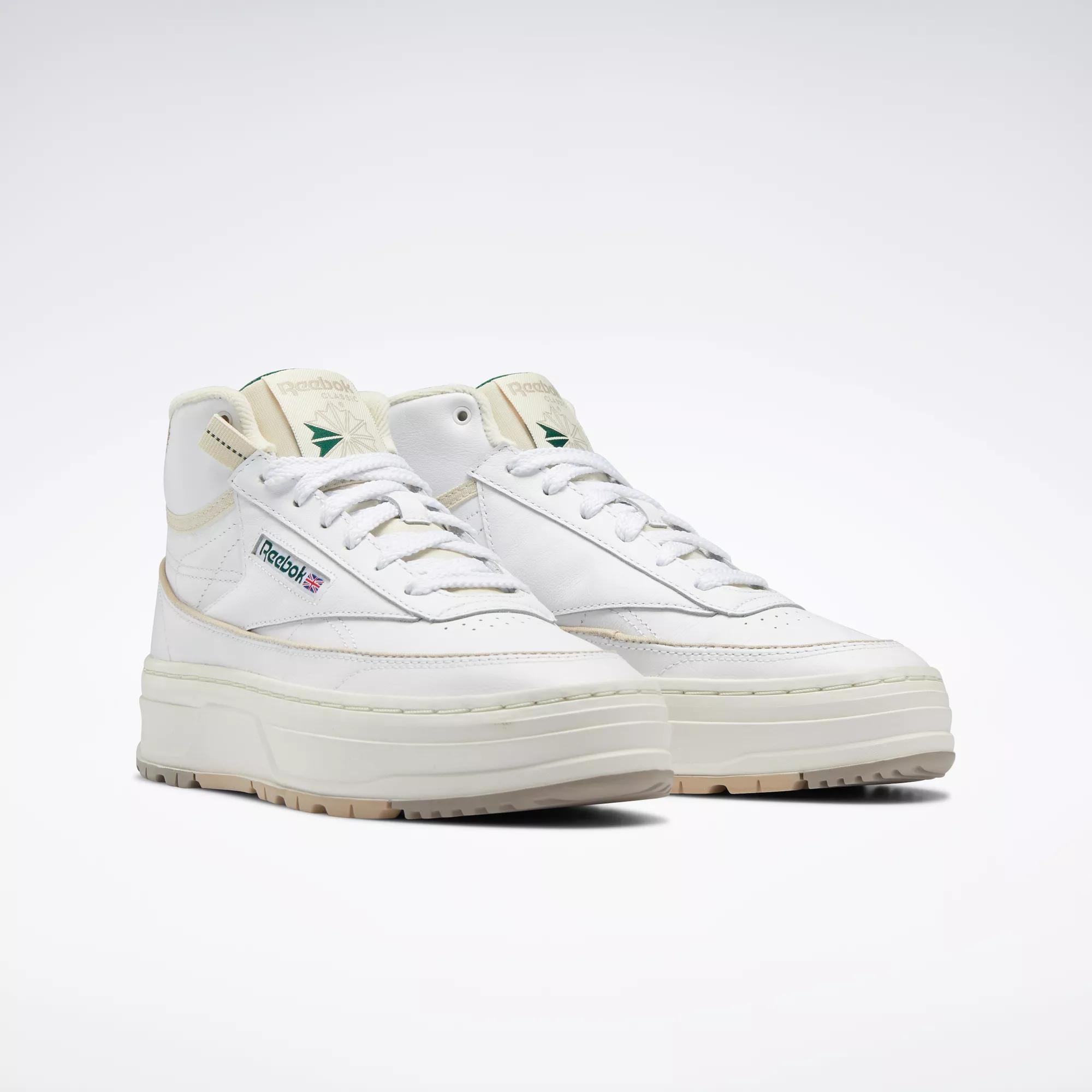 Club C Geo Mid Women's Shoes - Ftwr White Chalk / Dark Green | Reebok