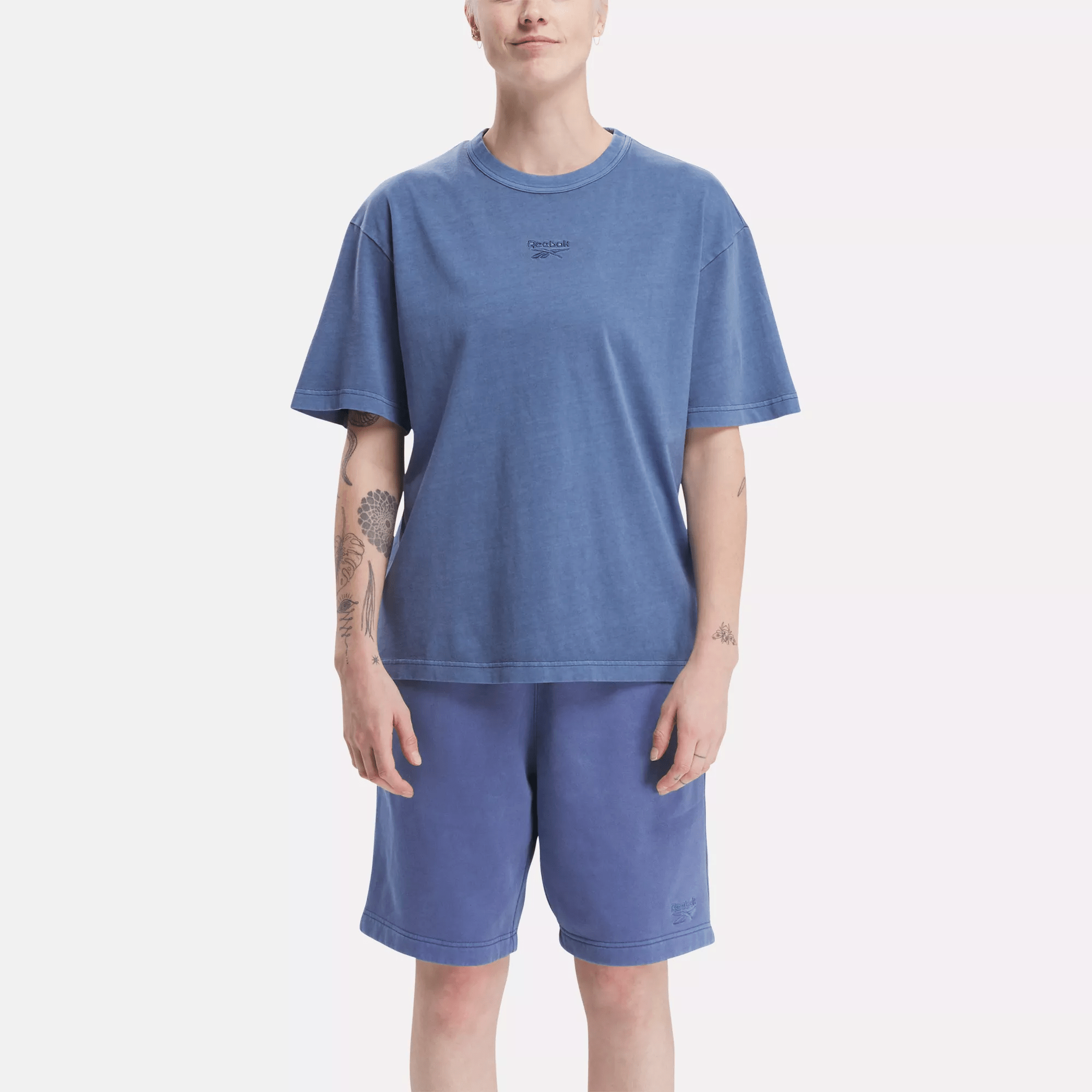 Shop Reebok Men's  Identity Washed T-shirt In Uniform Blue