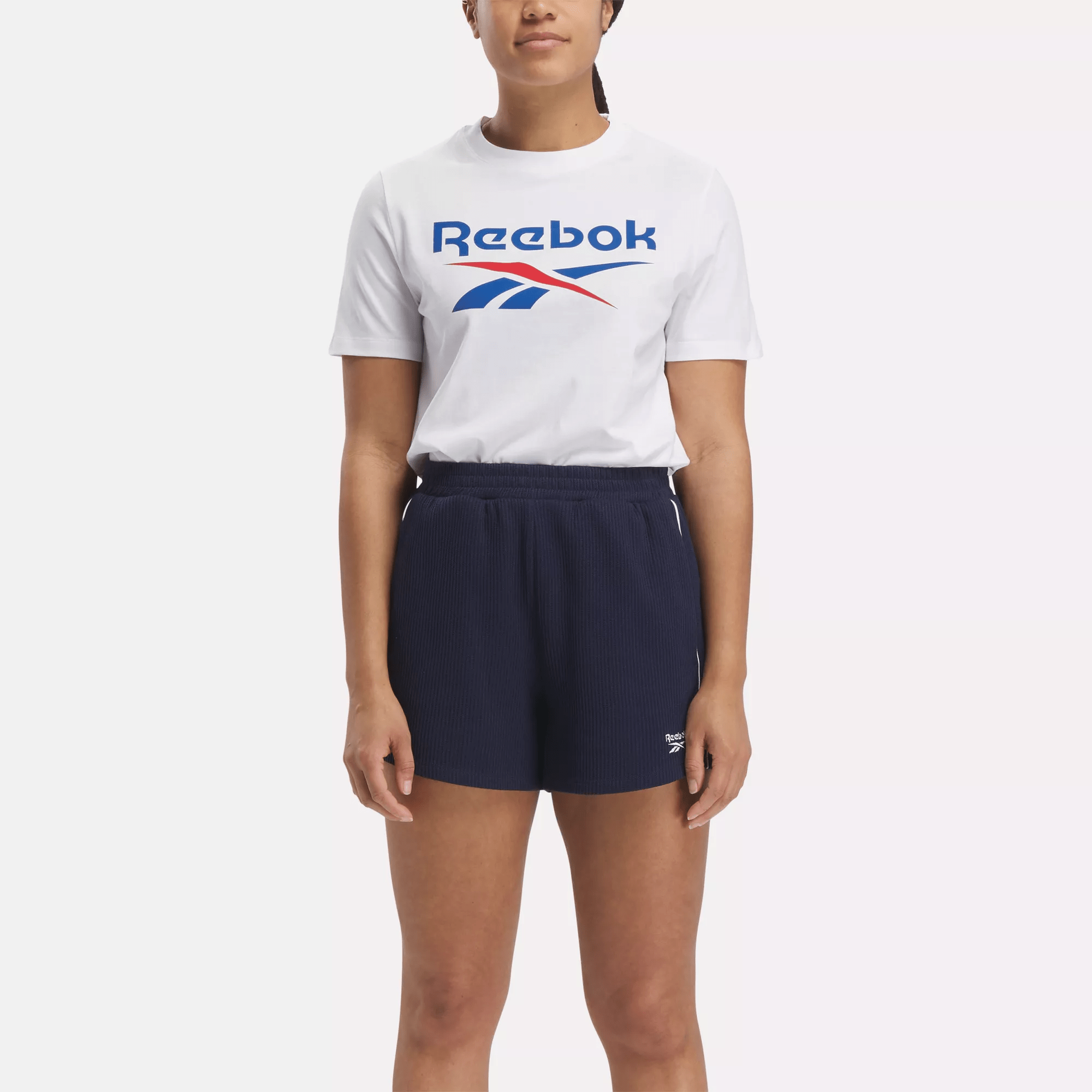 Reebok Women's Short Sleeve Logo Graphic T-shirt, Xs-4x In White