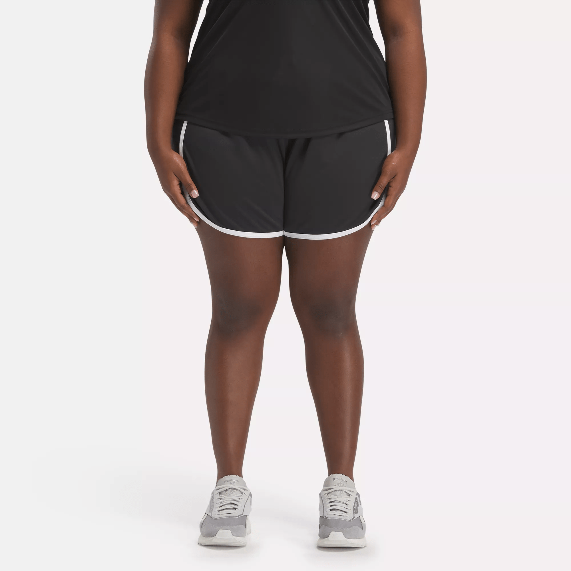 Reebok Women's Workout Ready High-rise Shorts (plus Size) In Black