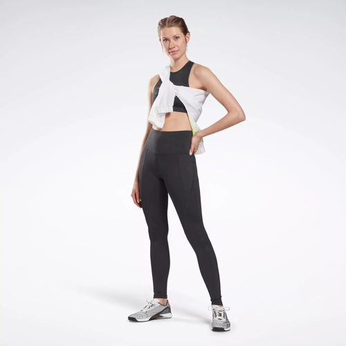 Workout Ready Pant Program High Rise Leggings - Night Black | Reebok