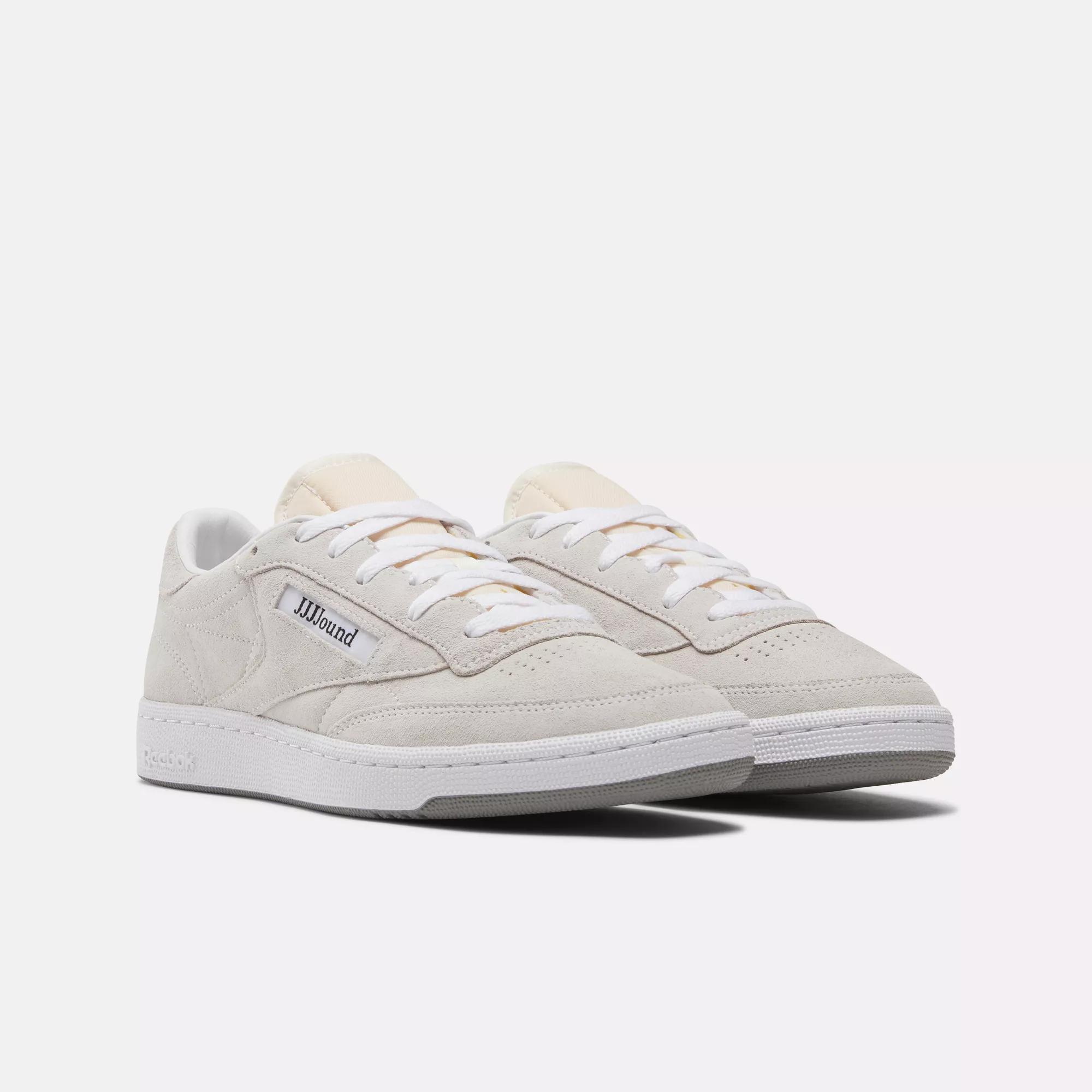 Reebok x JJJJound Club C 85 Shoes - White / Chalk / Space Grey | Reebok