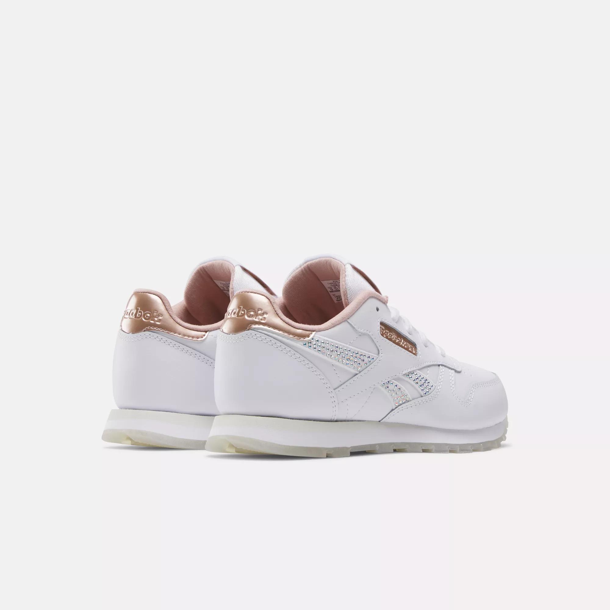 Classic Leather Shoes Preschool White Rose Gold Reebok