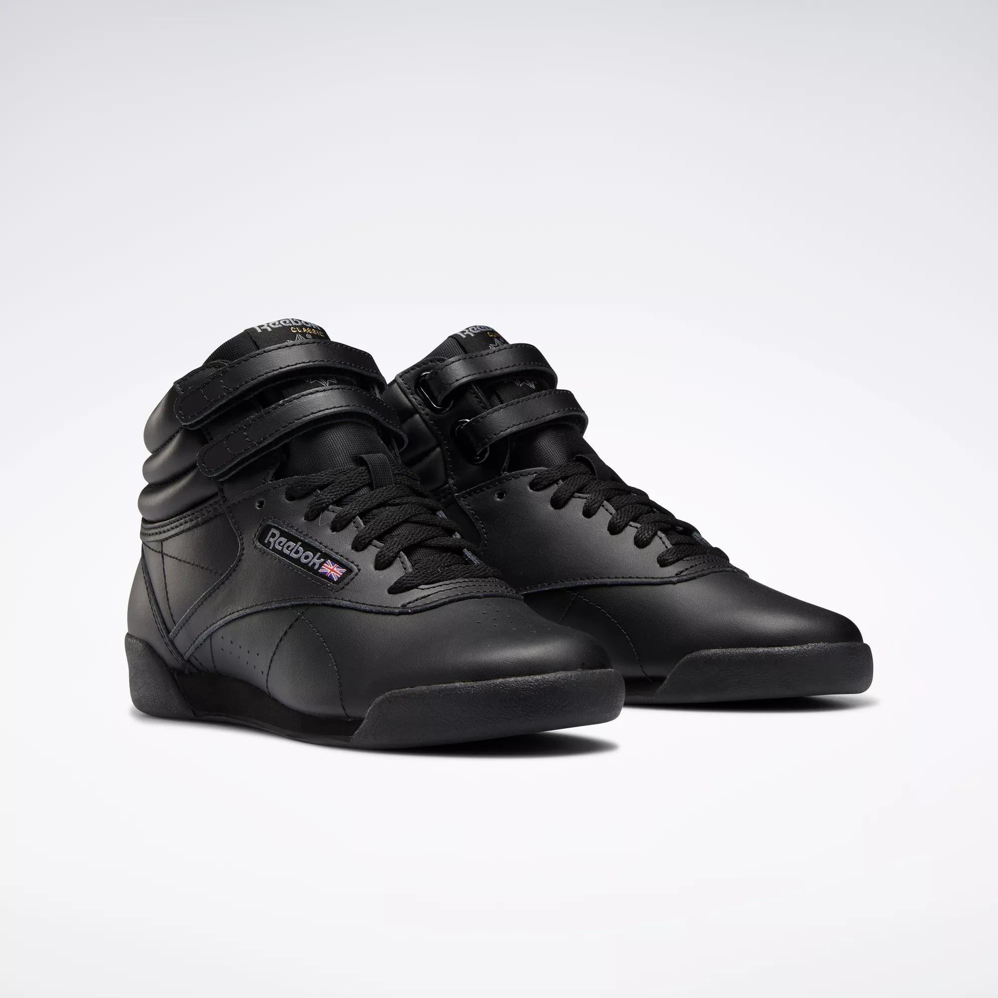 Reebok freestyle best sale hi top black