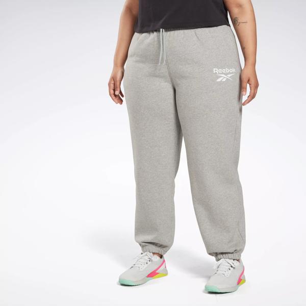 Reebok Identity Logo Fleece Joggers (Plus - Medium Grey | Reebok